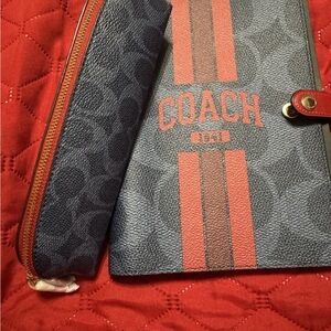 Coach Varsity Notebook Cover and Pencil Case Set